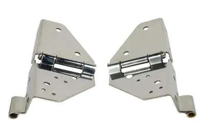 Kentrol Jeep CJ/YJ Windshield Hinge Pair 76-95 CJ and Wrangler YJ Polished Silver Kentrol