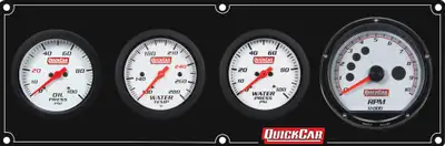 Quickcar Racing Products Extreme 3-1 Panel w/Tach OP/WT/WP Black