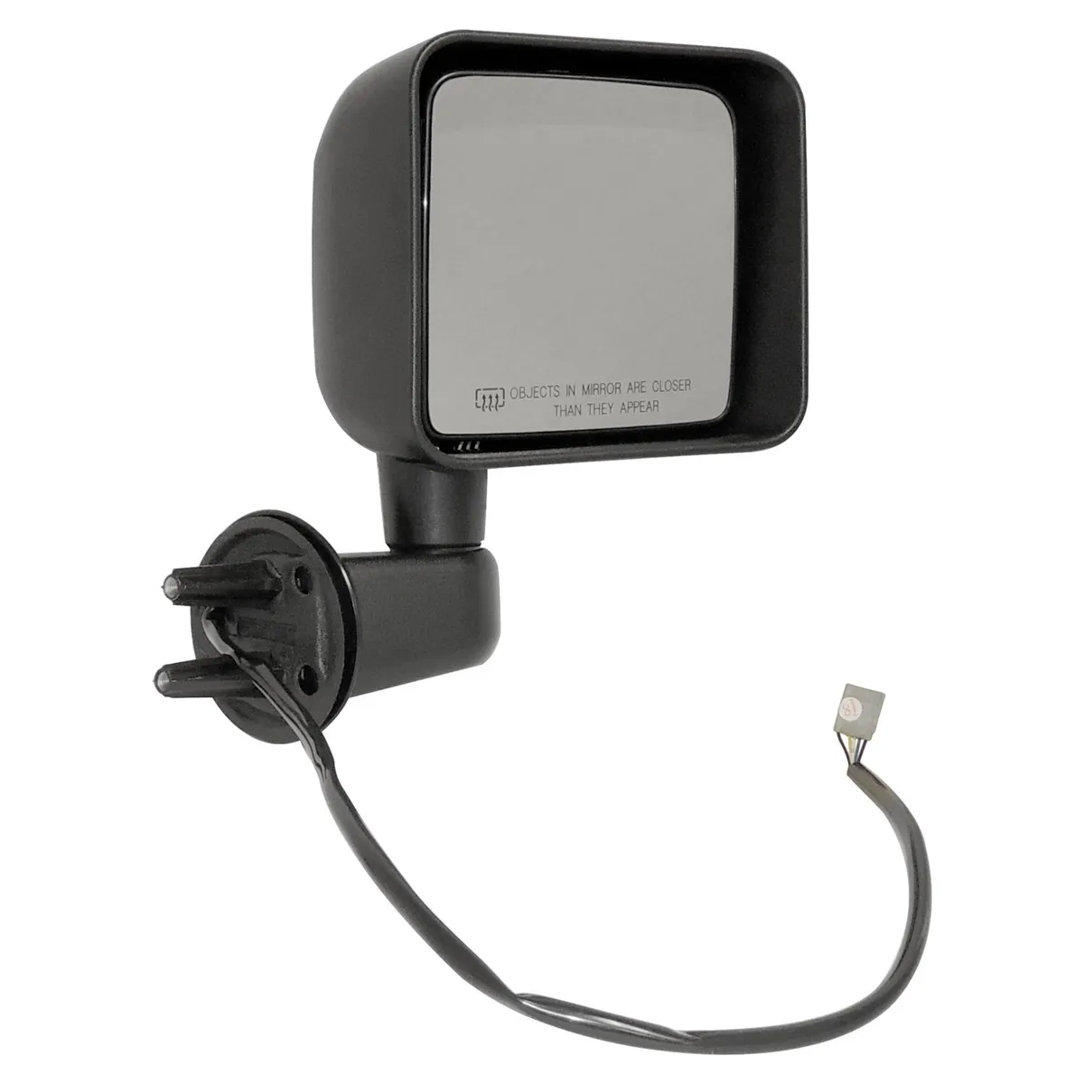 Crown Automotive Jeep Replacement Crown Automotive Jeep Replacement 68229612AA Right Power, Heated, Manual Folding Mirror for 2014 JK Wrangler LHD, Black