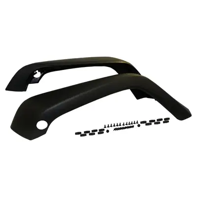 Crown Automotive Jeep Replacement Fender Flare Set; Front; Incl. 2 Flare/Retainers/Rivets; Textured Black;