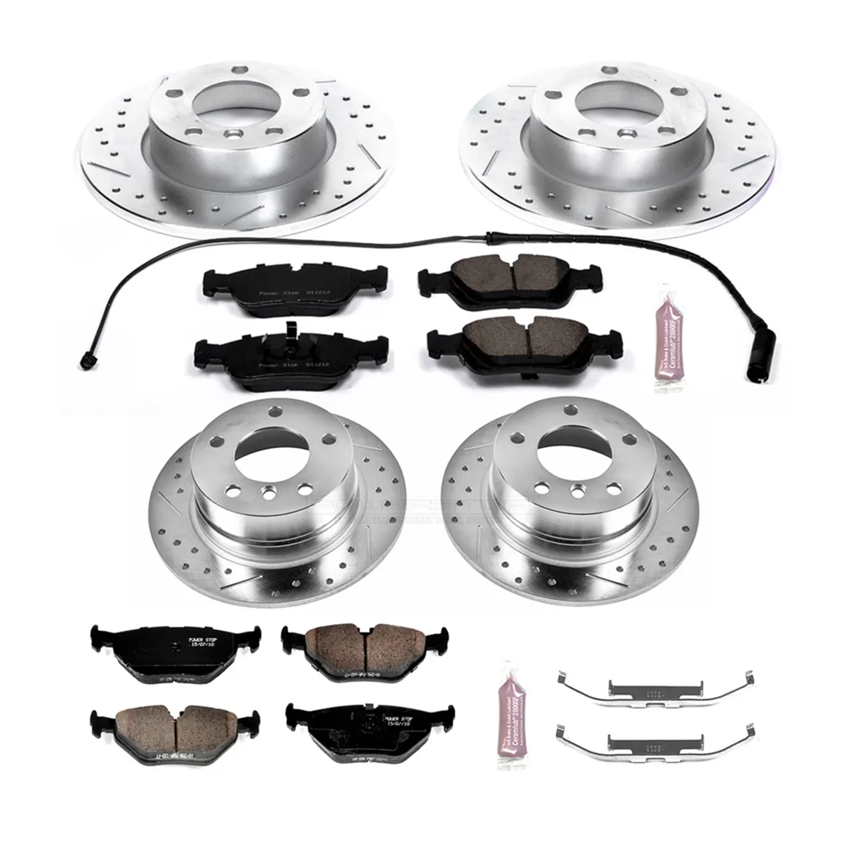 Z23 Evolution Sport Upgrade Kit: Drilled/Slotted Rotors; Carbon-Fiber Ceramic Pads W/Hardware; Pad Sensors product image