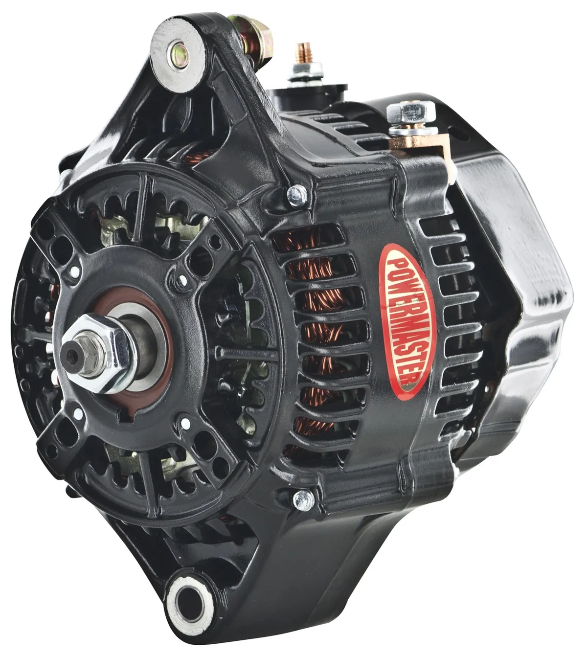 Racing Alternator; 118mm; Denso Style; 150 Amp; 60 Idle; 12 Volt; w/o Pulley; Black; product image