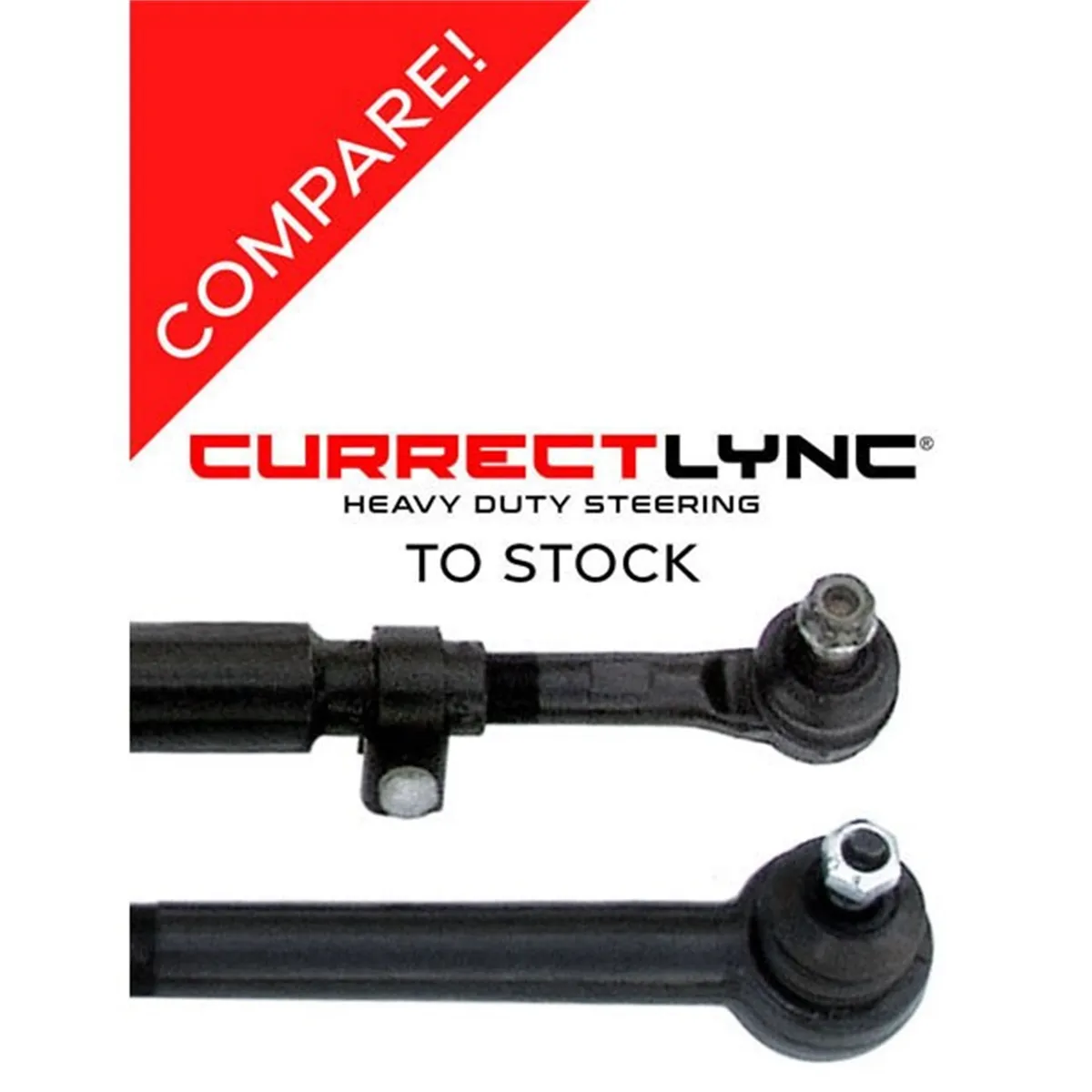 Currectlync Modular Extreme Duty Steering System 07-18 Wrangler JK Bolt-On 1 5/8 Inch Diameter Tie Rod/Drag Link HD Steering Stabilizer Shock Mounting Kit RockJock 4x4 product image