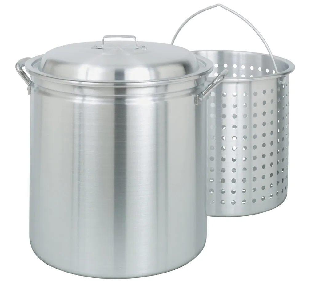 Bayou Classic 34-qt Aluminum Stockpot with Basket