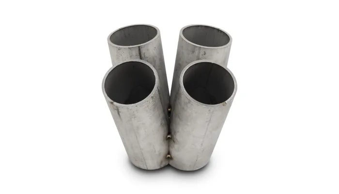 4 Into 1 Turbo Manifold Merge Collector; 1.875 in. Pipe OD; 4.5 in. Collector Height; 2.938x2.25 in. Collector Outlet Dimensions; For T4 Divided Flange; product image