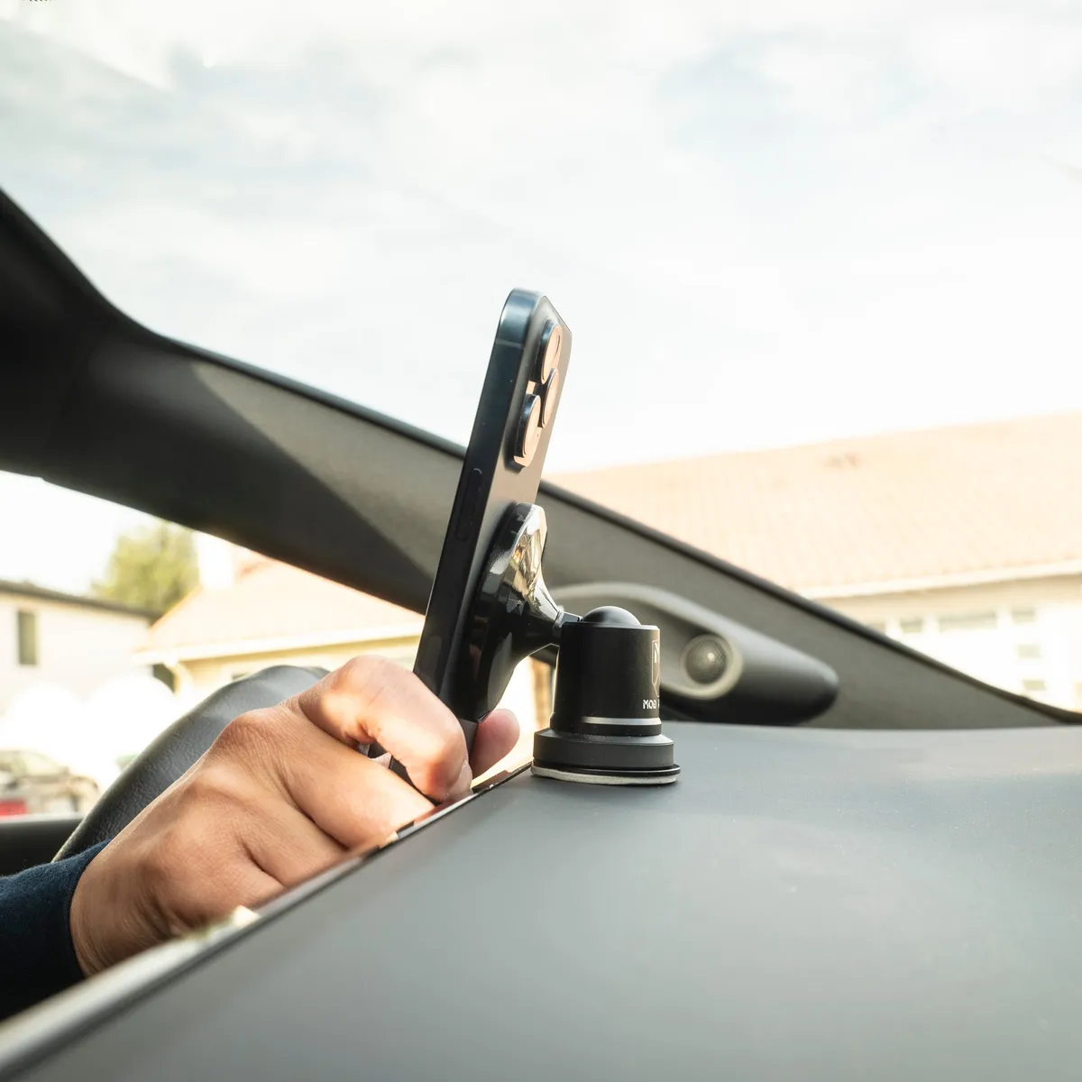 MobNetic Maxx .MS CHROME Finish | Non-Charging MagSafe® Magnetic Phone Mount product image