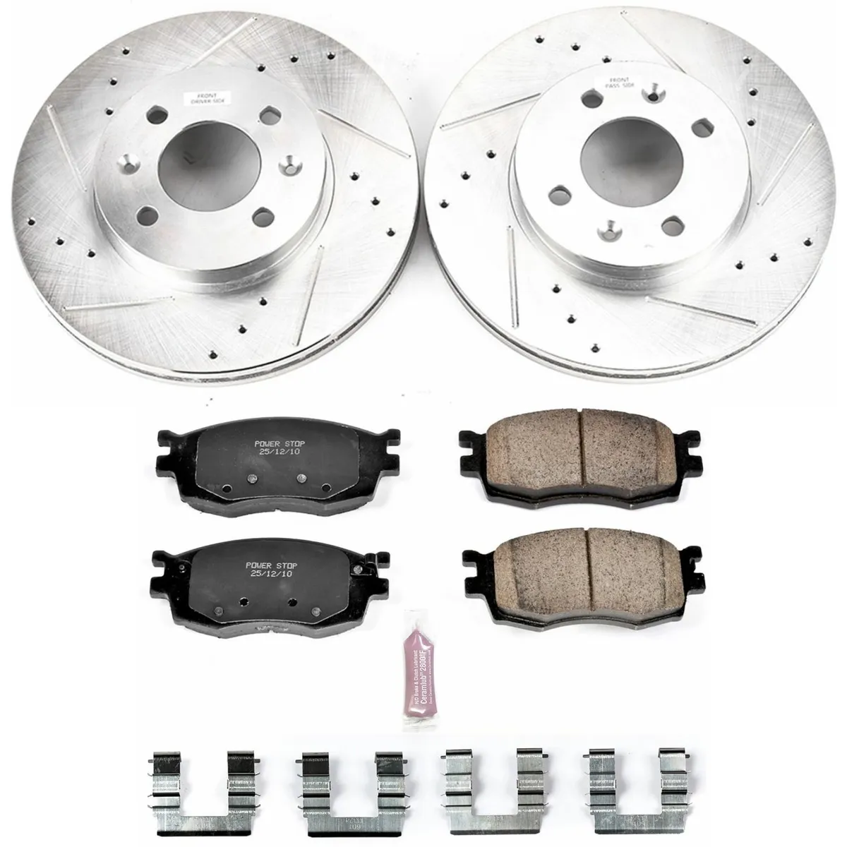 Z23 Evolution Sport Upgrade Kit: Drilled/Slotted Rotors; Carbon-Fiber Ceramic Pads W/Hardware product image