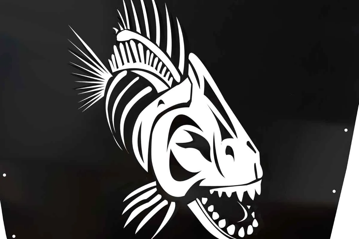 199702 Wrangler Fishbone TJ Hood Louver (9702) Black Black Powder Coat product image