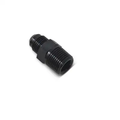 Edelbrock Fitting 16 An Flare To 3/4 Npt Black Anodize