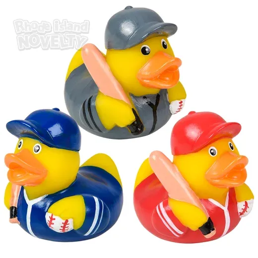 2\" Baseball Rubber Duckies product image