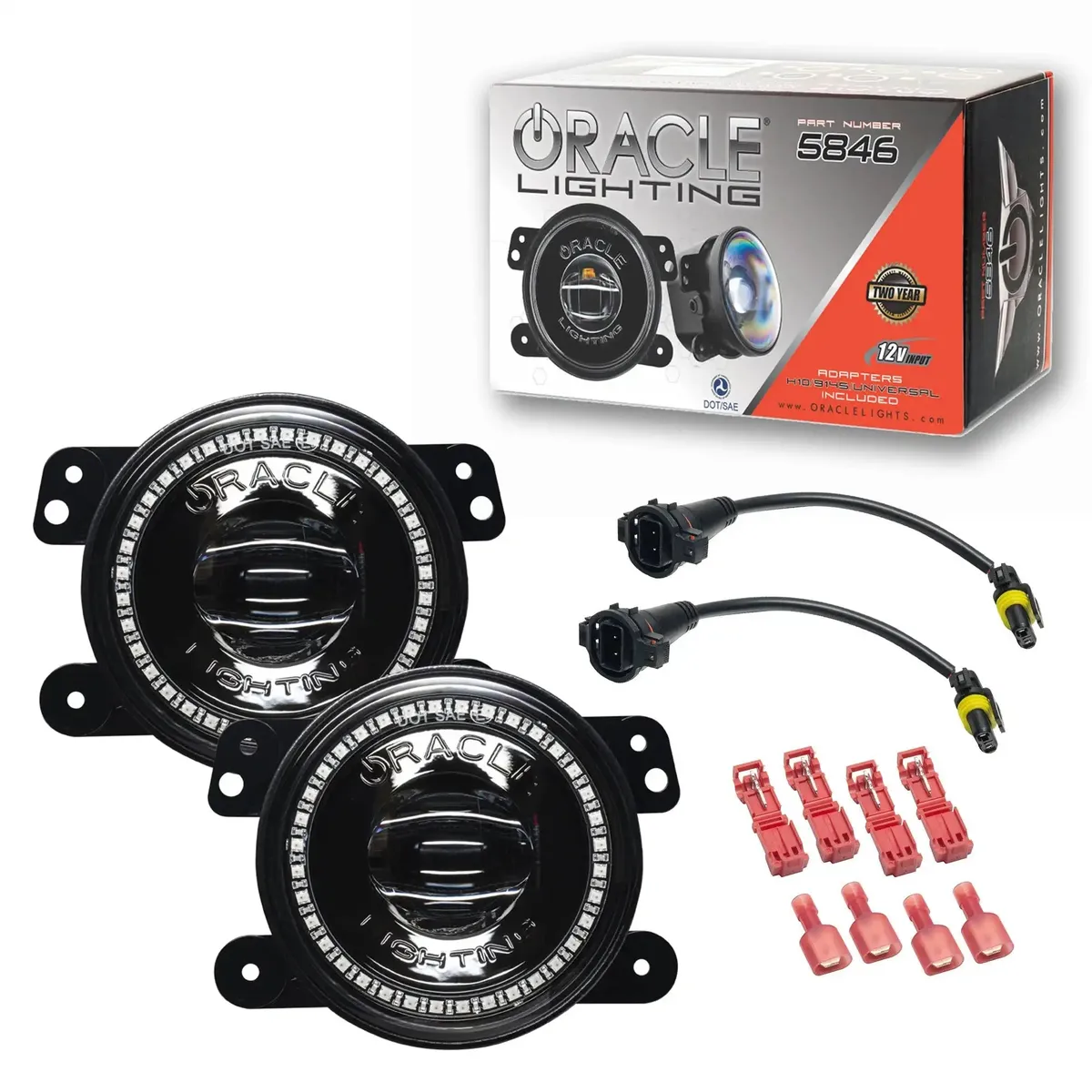 ORACLE Lighting Jeep Wrangler JK/JL & Gladiator JT High Performance 20W LED Fog Lights - Dynamic ColorSHIFT product image