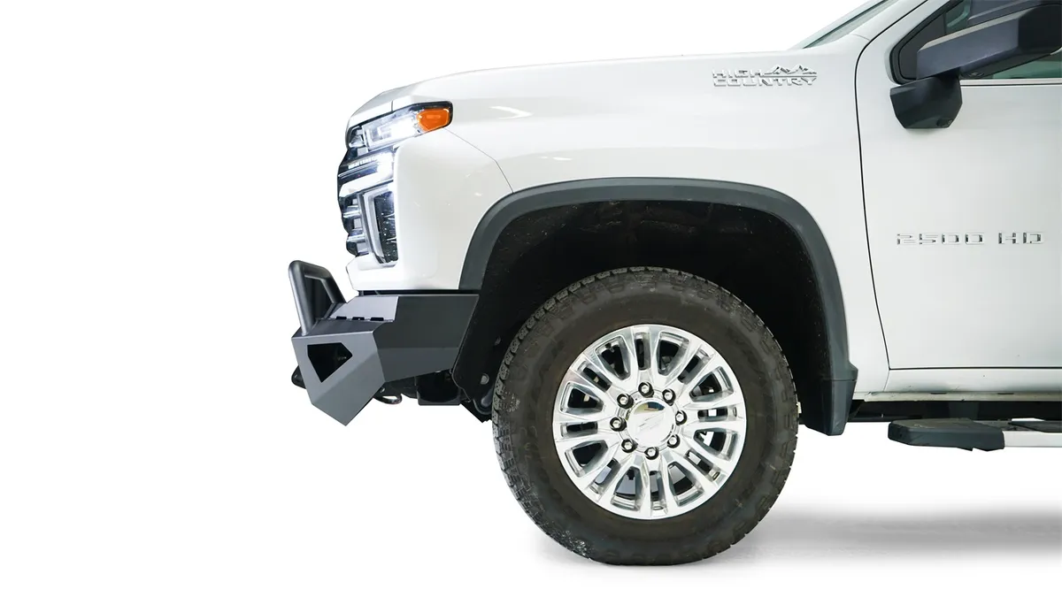 20c Silverado 2500/3500 HD Red Steel Front Bumper With Prerunner Guard product image