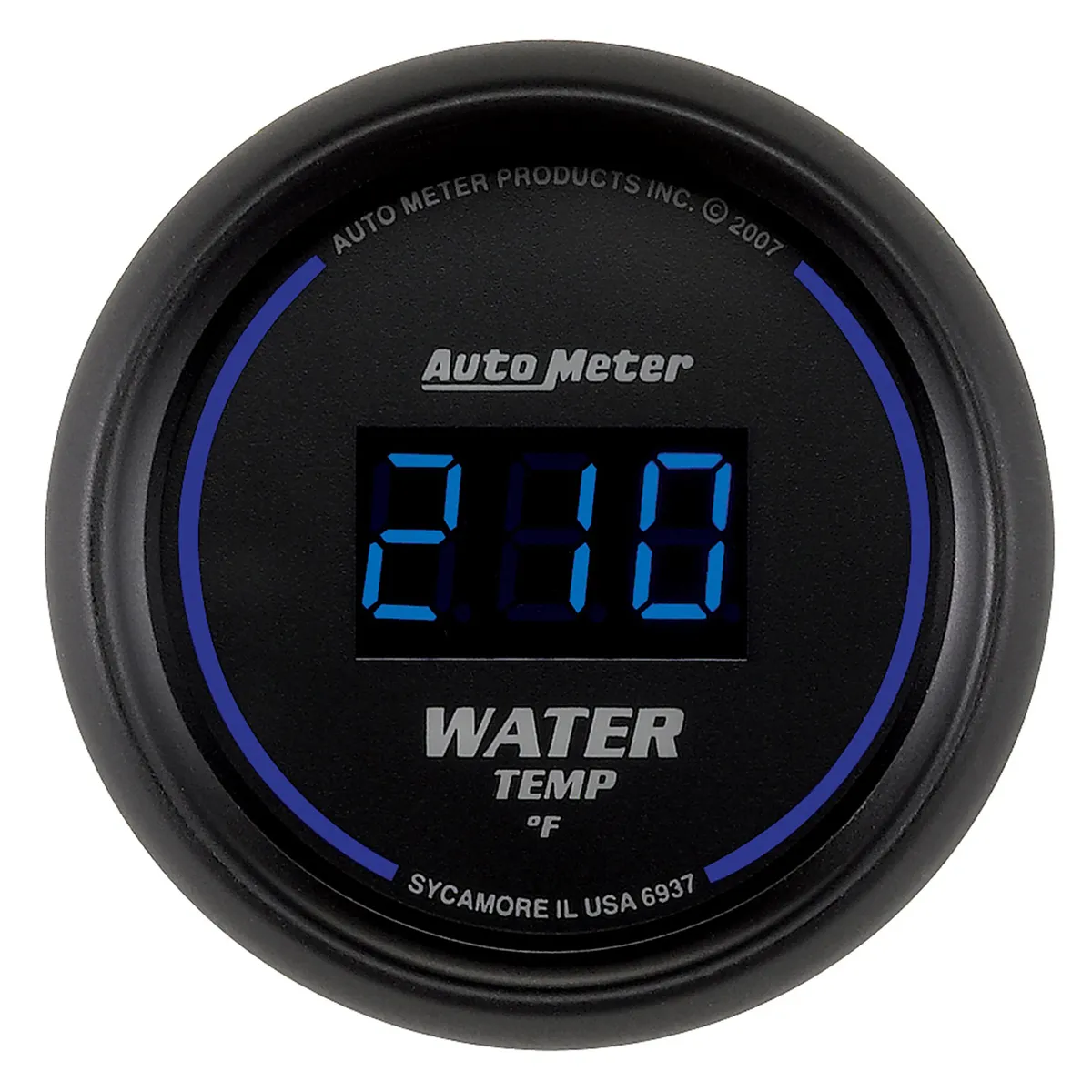 Gauge, Water Temp, 2 1/16", 340?F, Digital, Black Dial w/ Blue LED product image