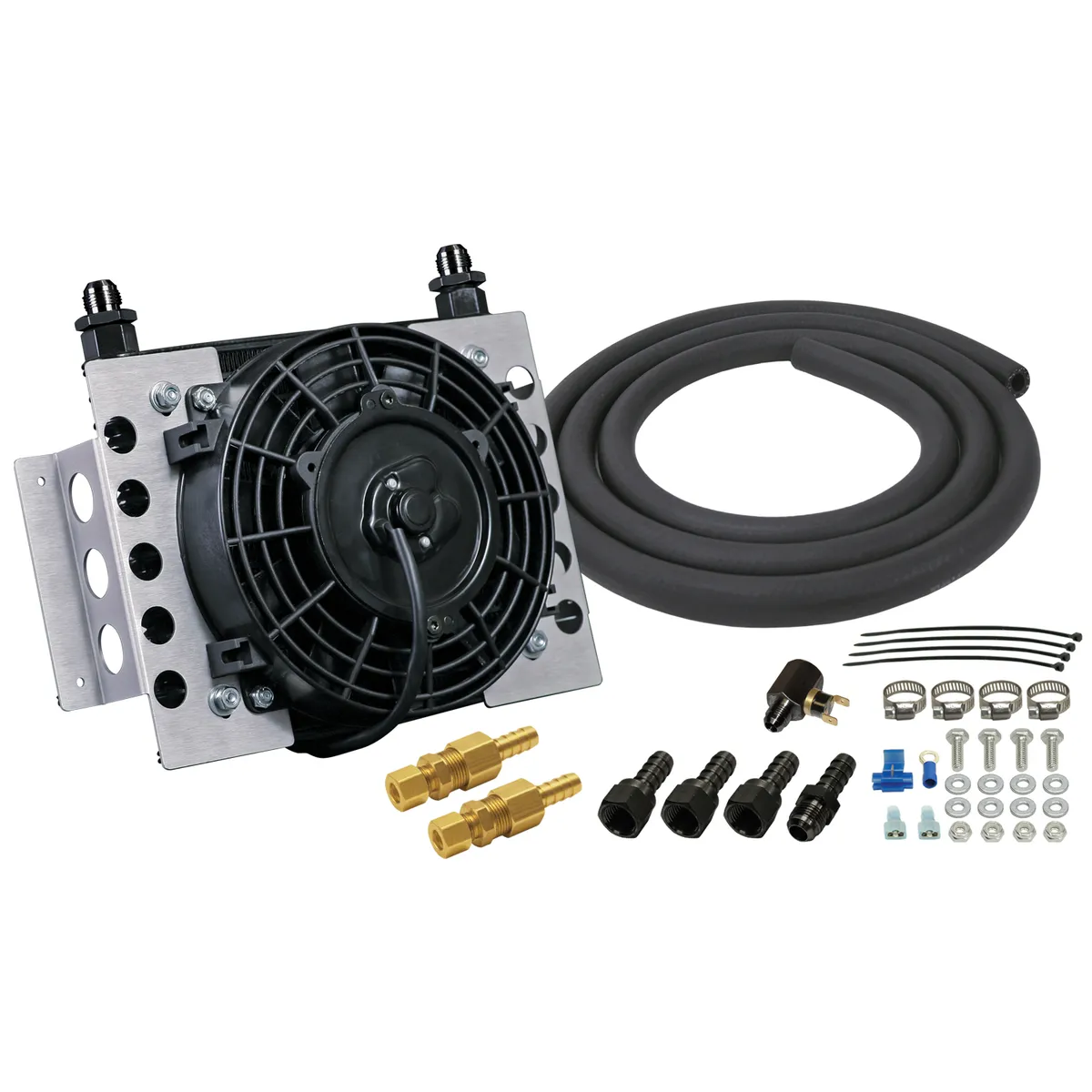 15 Row Atomic Cool Plate & Fin Remote Transmission Cooler Kit, -8AN product image