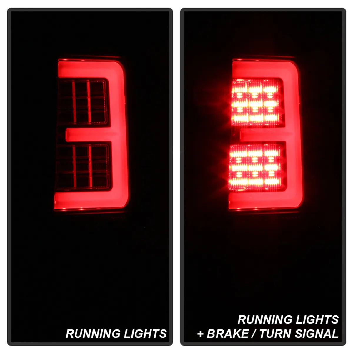 Spyder Jeep Grand Cherokee 07-10 Light Bar LED Tail Lights - Signal-LEDIncluded Reverse-3157Not Included Brake-LEDIncluded - Black product image