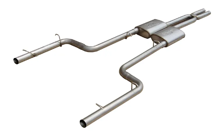 Cat Back Exhaust System Split Rear Dual Exit 11-14 Charger V6 2.5 in Intermediate And Tail Pipe Street Pro Muffler/Hardware Incl Tip Not Incl Natural Finish 409 Stainless Steel Pypes Exhaust product image