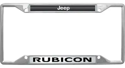 Eurosport Daytona License Plate Frame Chrome Jeep Rubicon