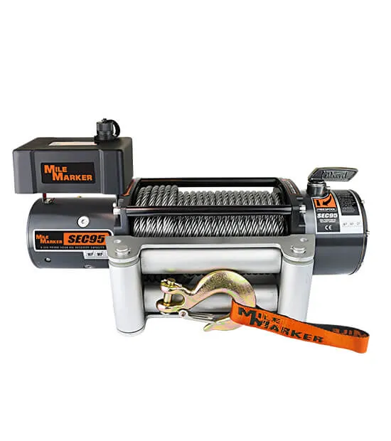 9500 LB Winch Waterproof 12V 4.8 HP Wound Motor w/Standard Electronics SEC9.5 ES Mile Marker product image
