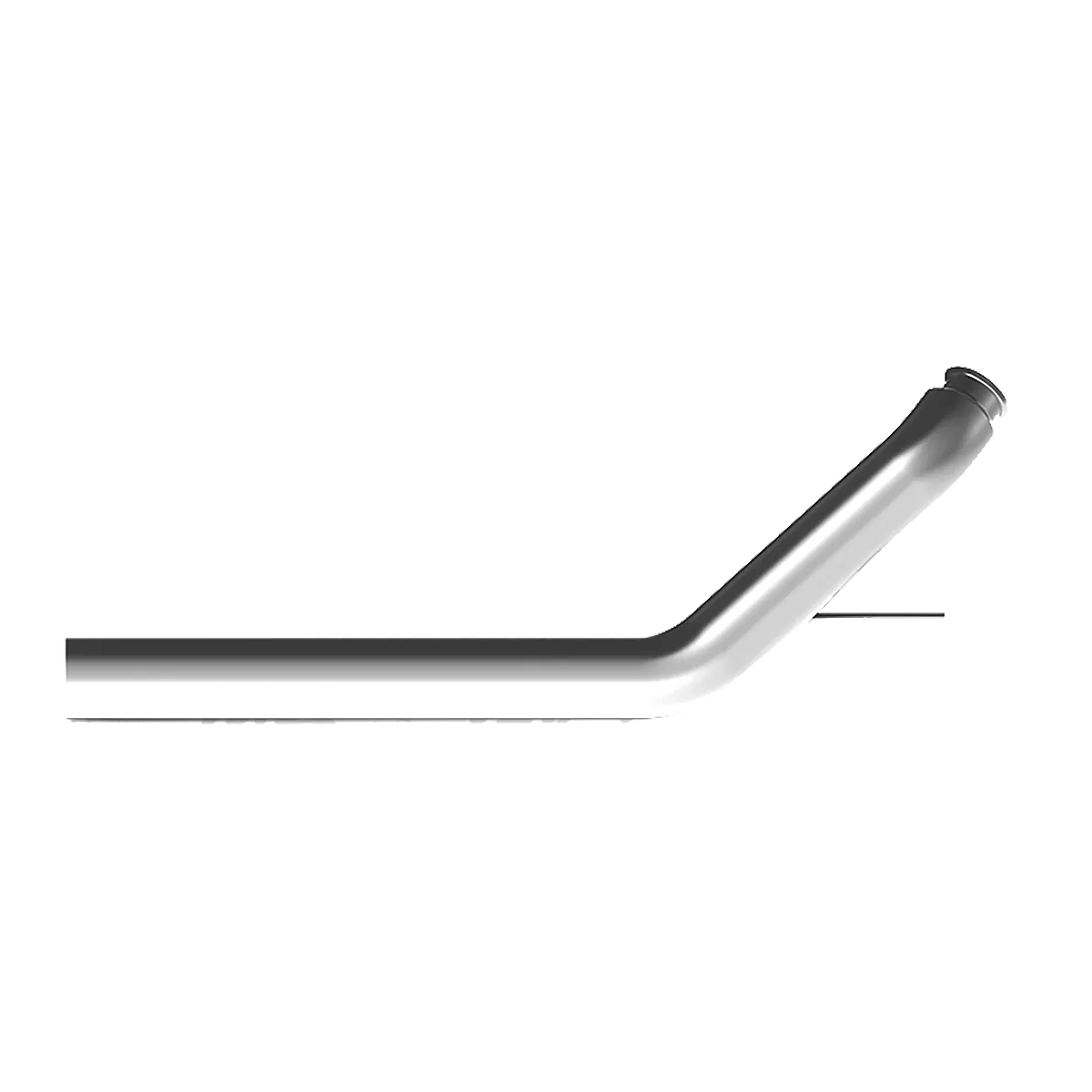 Armor Lite Turbocharger Down Pipe; 4 in.; Aluminized; 4 in. Dual Wall Tip; product image