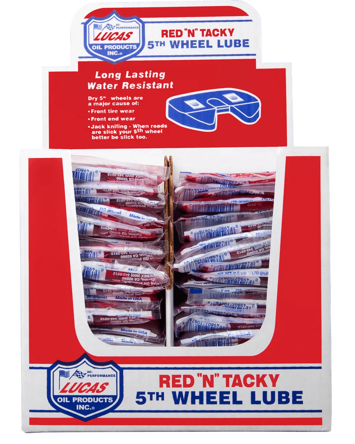 Lucas Oil Products Lucas Oil Products 10676 Red N Tacky 5th Wheel Lube 4-48pk display cartons