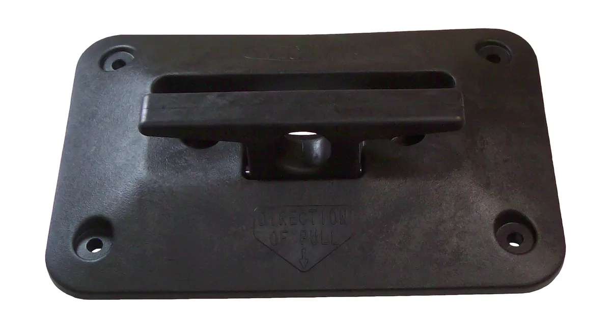 Cleat Seat; 6.5 in. x 10 in. Retractable; Solid Black; product image
