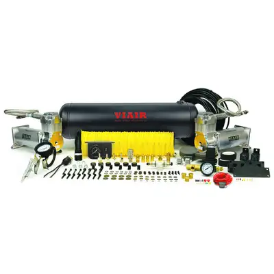 Viair Corporation Dual 450C Onboard Air System (3.28 CFM Â· 150 PSI Â· 44 Amp Â· 12V Â· 2.5 Gal. Tank)