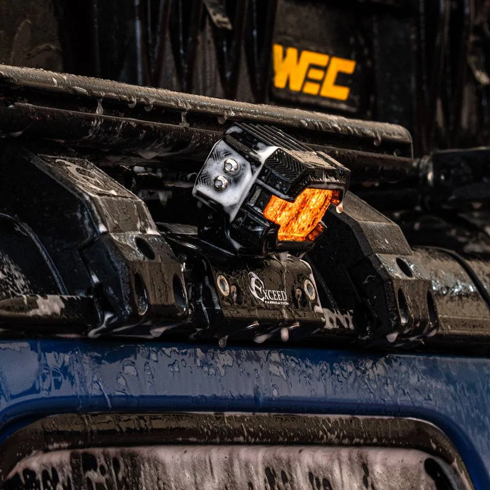 Exceed Fabrication™ No-Drill Rain Gutter Pod Light Bracket Kit for 2018+ Jeep Wrangler JL & Gladiator JT Hardtop product image