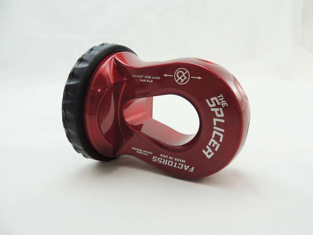 Factor 55 00352-01 Splicer 3/8-1/2 Synthetic Rope Splice-On Shackle Mount -- Red product image