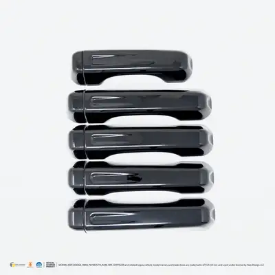 Trim Illusion Chrome Delete Gloss Black Door Handle Cover No Smart Key - DH6286BLK