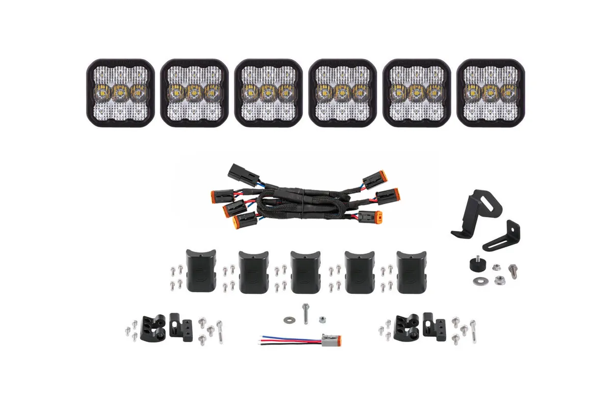 Diode Dynamics - SS5 Sport Universal CrossLink 6-Pod Lightbar White Combo product image