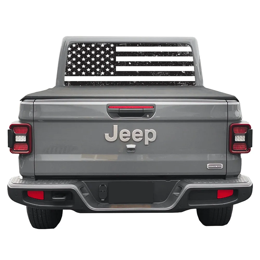 Distressed Black & White Rear Window Decal product image