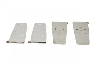 Kentrol Jeep CJ/YJ Door Hinge Set 4 Pieces 76-93 CJ and Wrangler YJ Polished Silver Kentrol
