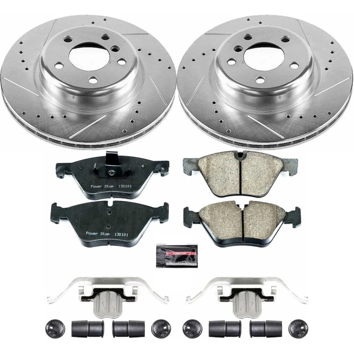 Z23 Evolution Sport Upgrade Kit: Drilled/Slotted Rotors; Carbon-Fiber Ceramic Pads W/Hardware; Pad Sensors product image