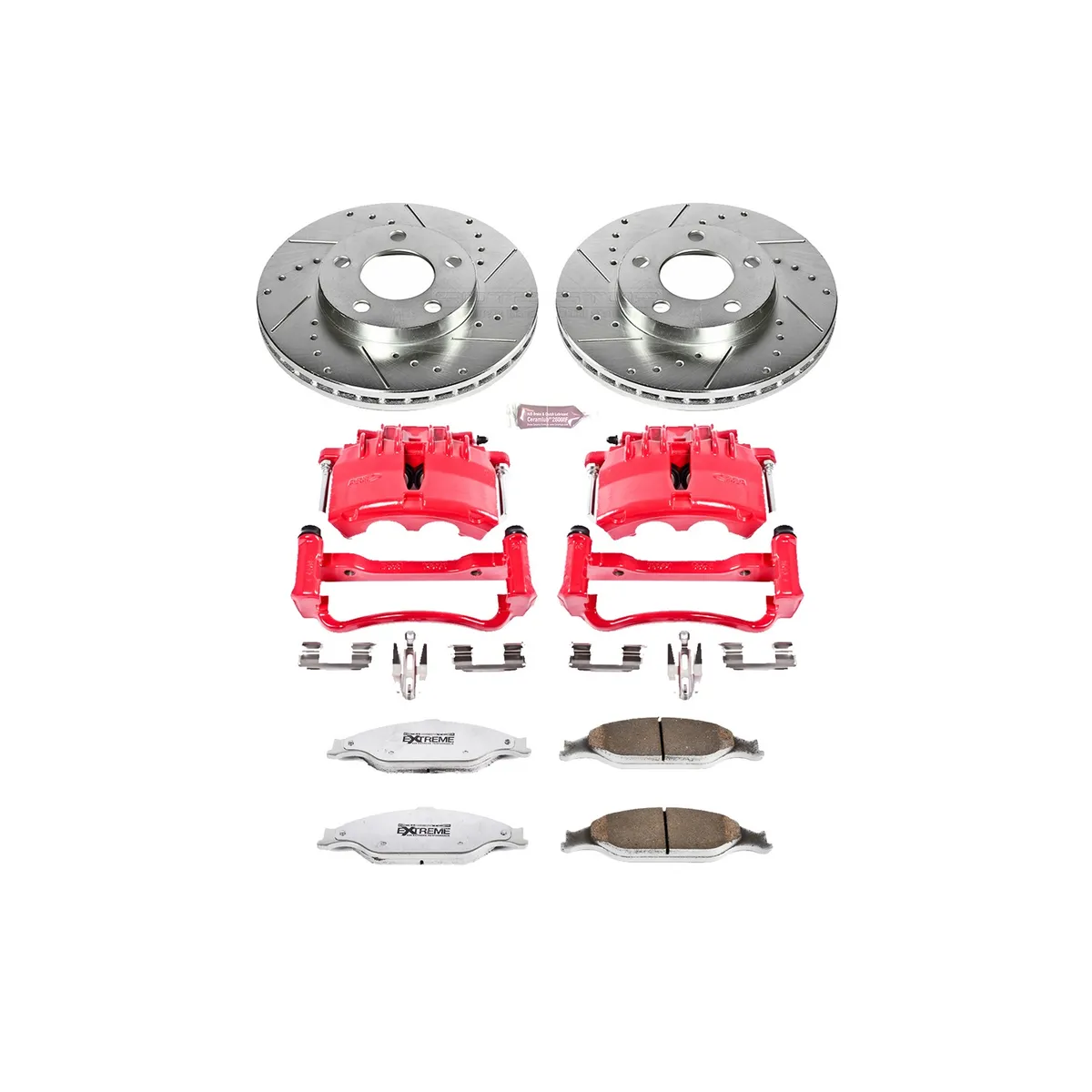 Z26 Street Warrior Upgrade Kit: Drilled/Slotted Rotors; Carbon-Fiber Ceramic Pads; Powder Coated Calipers product image
