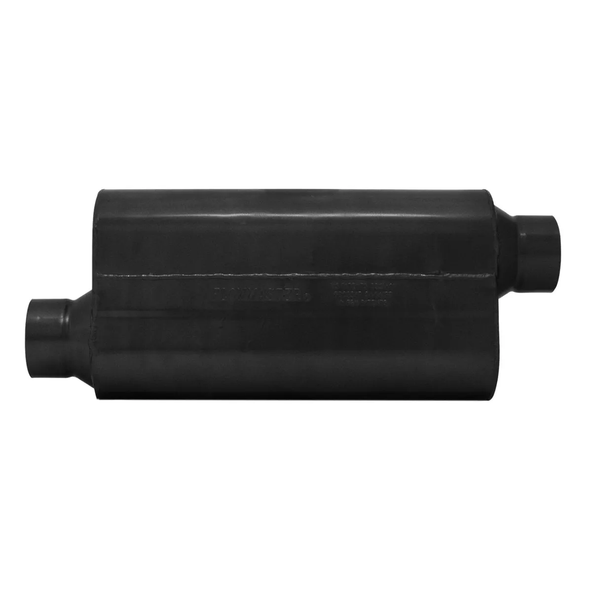 50 Series H.D. Muffler, 3.50" IN (O) / OUT (O), Opposite Side Offsets: ea, 16 Gauge 409S Stainless Steel product image