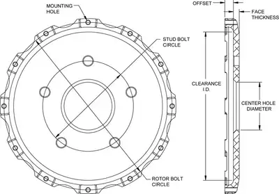 Wilwood Brakes Wilwood HAT12x8.75 BC5x120mm MT.445 OFFSET