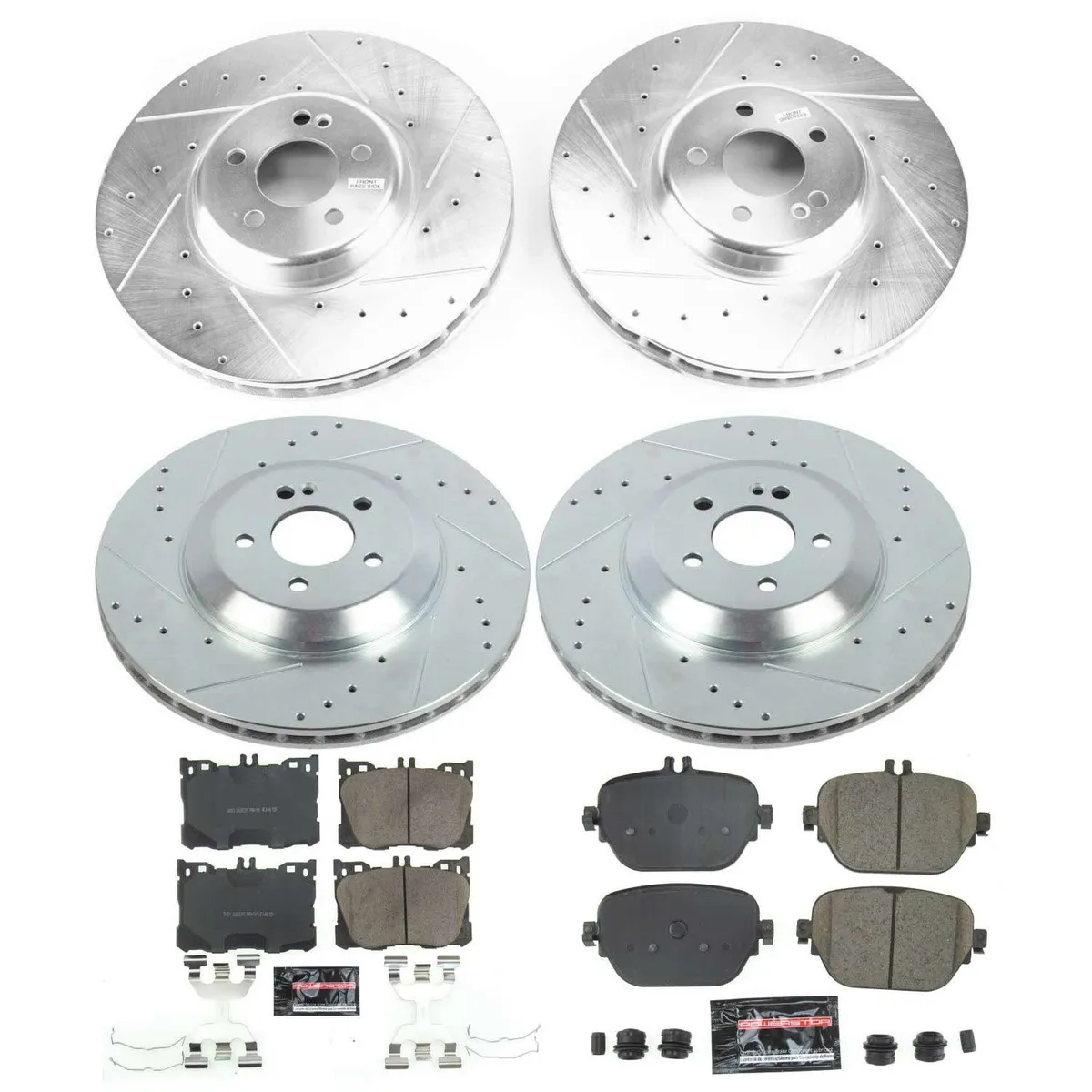 Z23 Evolution Sport Upgrade Kit: Drilled/Slotted Rotors; Carbon-Fiber Ceramic Pads W/Hardware; Pad Sensors product image