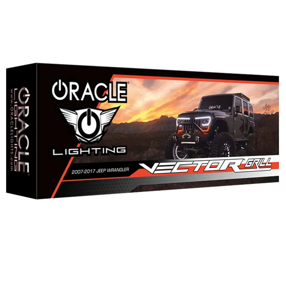2007-2017 Jeep Wrangler JK Vector Pro Series II Full LED Grill - Integrated Headlights & DRL product image