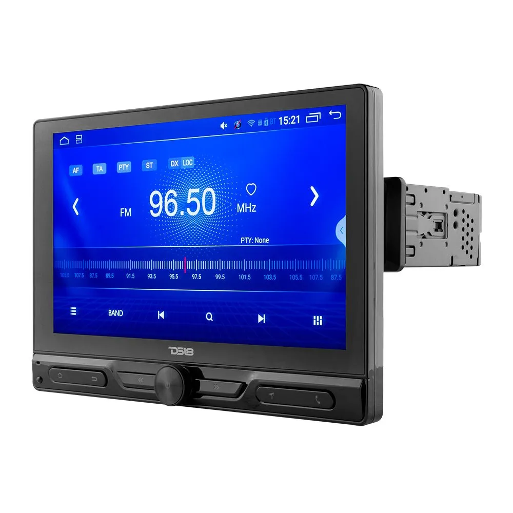 10.5" Floating Rotating Swivel Modular Touchscreen Mechless Single-DIN Headunit with Bluetooth, Mirror Link, USB, Gps and Android 10 (4x64GB) product image