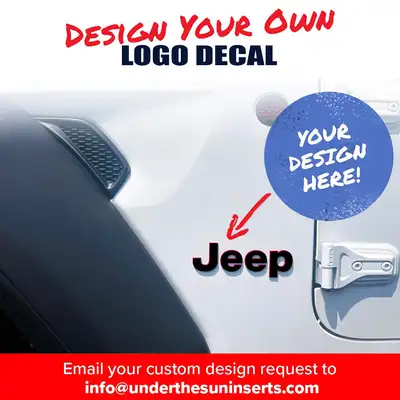 Under The Sun Inserts Custom Fender Emblem Overlay Vinyl Decals 2pk
