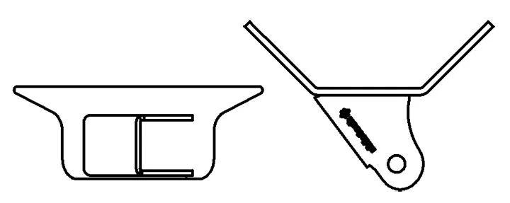 Ridetech 90000163 Tri link left frame bracket assembly, uncoated. product image
