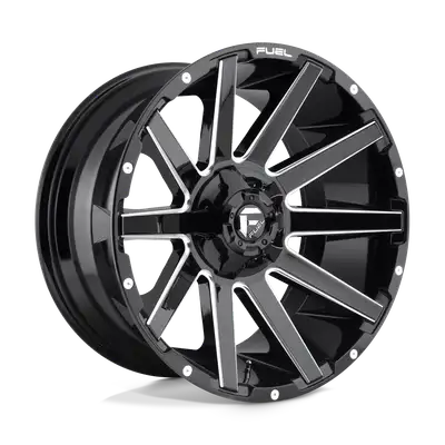 KMC Wheels Contra 20x9 8x170.00 Gloss Black Milled 20 mm