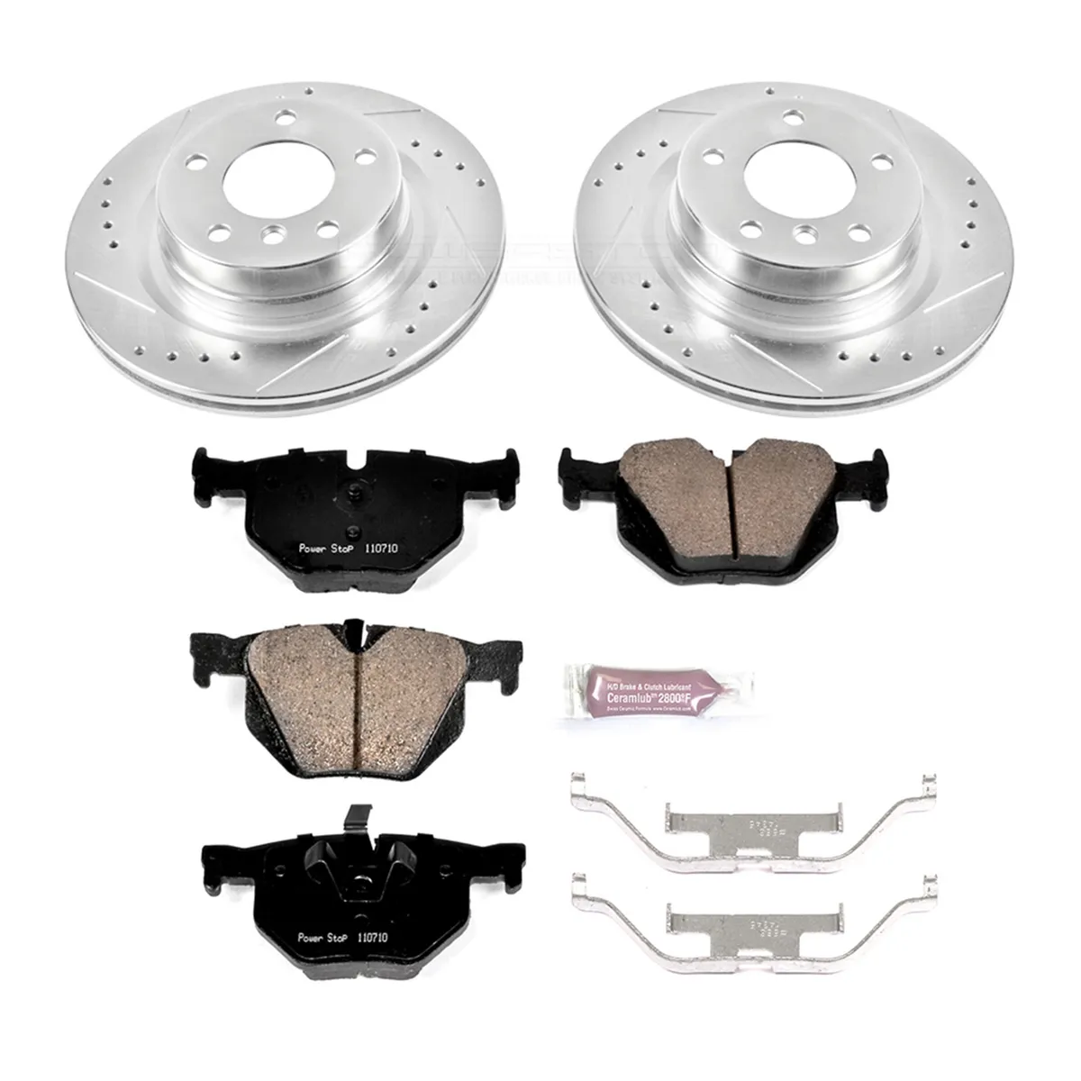 Z23 Evolution Sport Upgrade Kit: Drilled/Slotted Rotors; Carbon-Fiber Ceramic Pads W/Hardware; Pad Sensors product image