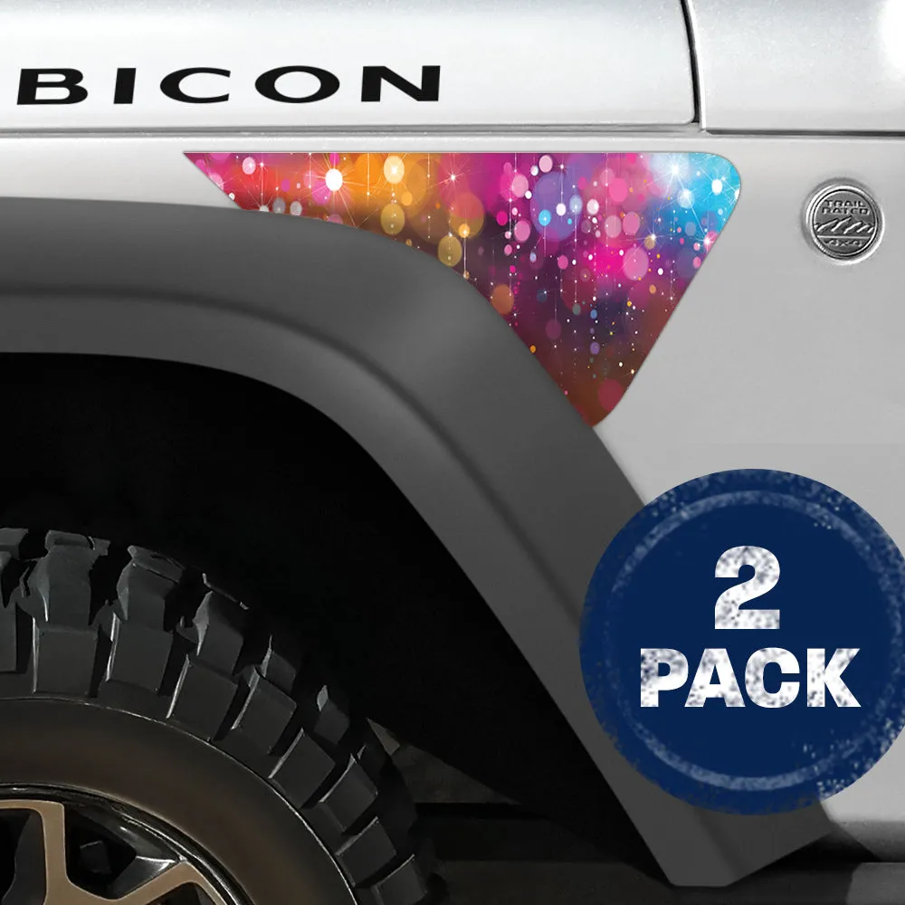 Fuzzy Lights 2pc Vinyl Fender Decal product image