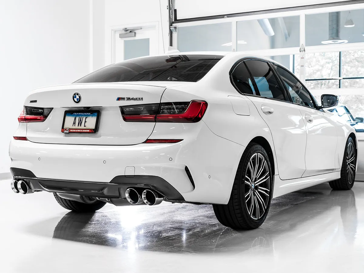 AWE Track Edition Exhaust for G2X M340i / M440i - Diamond Black Tips product image