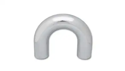 Vibrant Performance 180 Degree Aluminum Bend; 3.5 in. OD; 4 in. Leg Length From Tangent; 1.8MM Wall Thickness; 6063 Aluminum; Polished;