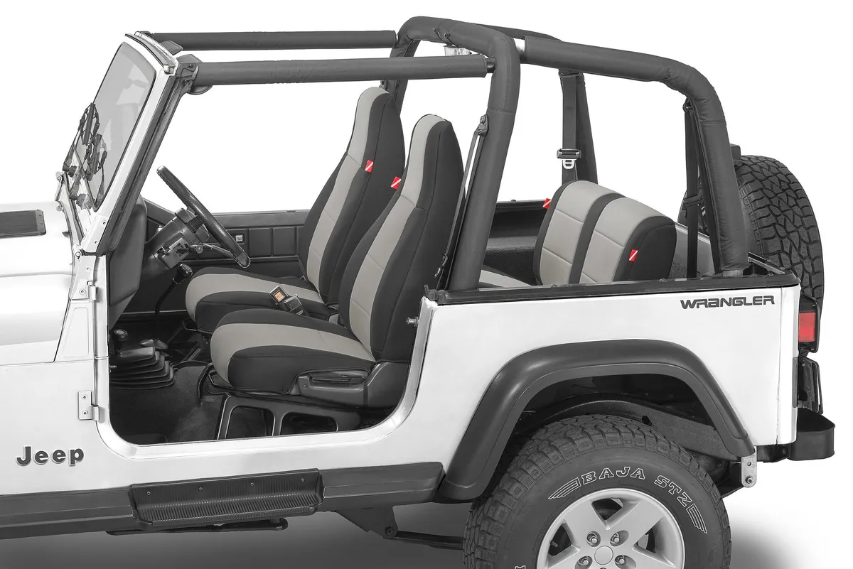 Jeep Wrangler Neoprene Seat Covers for 87-90 Jeep Wrangler YJ Light Gray Diver Down product image