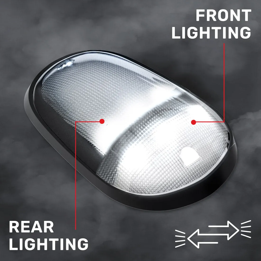 Dodge 03-18 RAM Heavy-Duty 2500 3500 1-Piece Single Cab Light Smoked Cab Roof Light Lens With 2-Way Forward Rear Facing Amber Ultra High-Power Leds - 1-Piece Single Cab Light Only product image