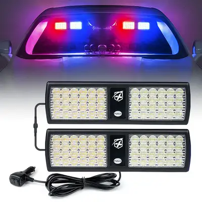 Xprite Dual Windshield Sun Visor Strobe Lights | Agent Series