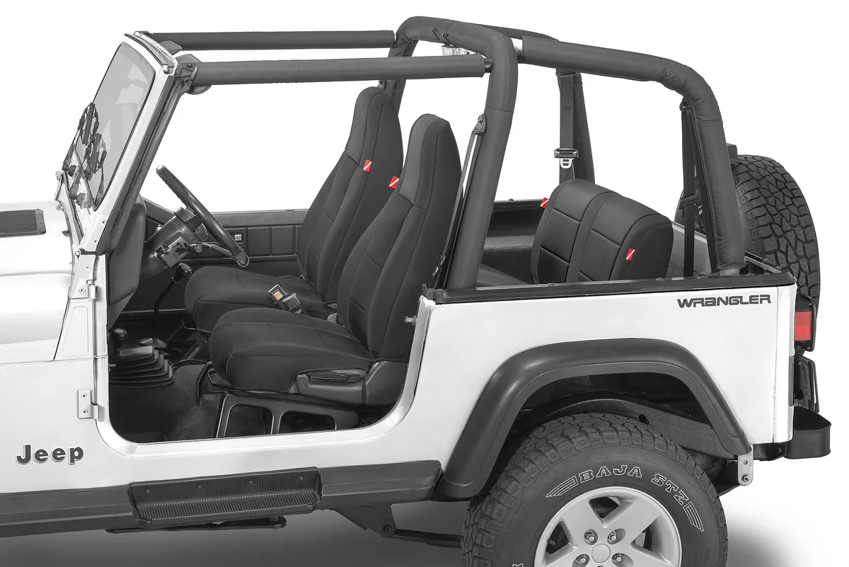 Jeep Wrangler Neoprene Seat Covers for 1991 Jeep Wrangler YJ Black Diver Down product image